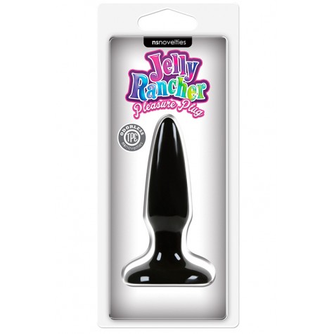 Чёрная анальная мини-пробка Jelly Rancher Pleasure Plug Mini - 8,1 см.